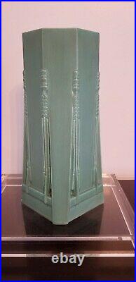 Frank Lloyd Wright Collection Skyscraper Green Vase H 12