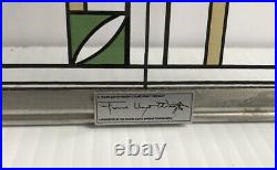 Frank Lloyd Wright Collection Stained Art Glass Window Panel Display 17x6