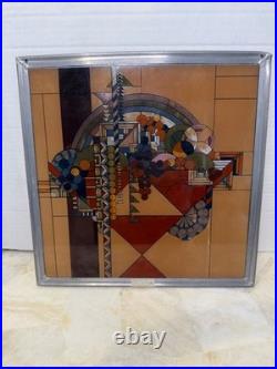 Frank Lloyd Wright Collection Stained Glass Art Panel / Sun Catcher Fruit Bowl