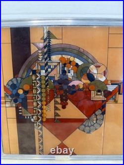 Frank Lloyd Wright Collection Stained Glass Art Panel / Sun Catcher Fruit Bowl
