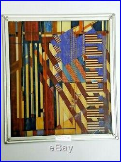 Frank Lloyd Wright Collection Stained Glass Window American Flags Free S&H