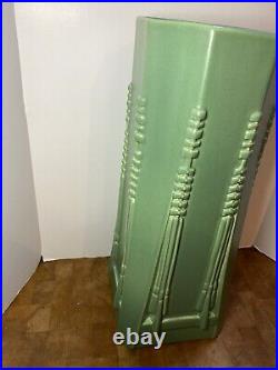Frank Lloyd Wright Collection Sumac Vase Green Monumental 13.25 Tall Art Deco