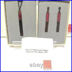 Frank Lloyd Wright Collection Willits House Skylight Necklace Earrings Box Set