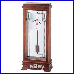Frank Lloyd Wright Collection Willits Mantel Clock by Bulova, Walnut
