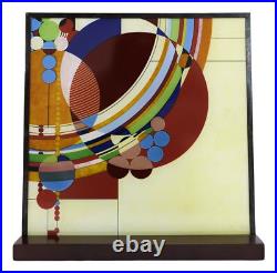 Frank Lloyd Wright Colorful March Balloons Stained Glass Wall Or Desktop Plaque