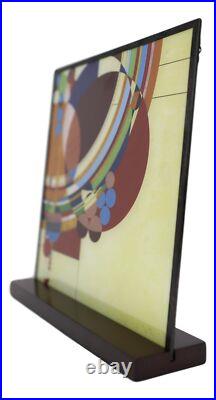Frank Lloyd Wright Colorful March Balloons Stained Glass Wall Or Desktop Plaque