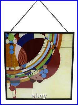 Frank Lloyd Wright Colorful March Balloons Stained Glass Wall Or Desktop Plaque