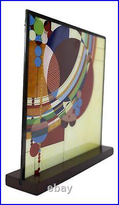 Frank Lloyd Wright Colorful March Balloons Stained Glass Wall Or Desktop Plaque