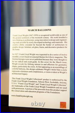 Frank Lloyd Wright Colorful March Balloons Stained Glass Wall Or Desktop Plaque