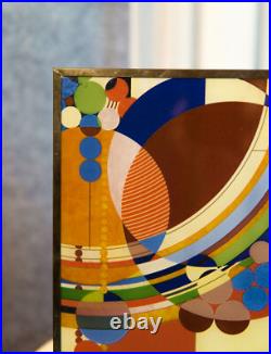 Frank Lloyd Wright Colorful March Balloons Stained Glass Wall Or Desktop Plaque
