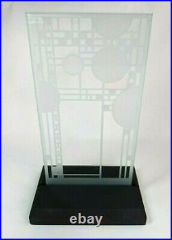 Frank Lloyd Wright Coonley Etched Glass Desktop Table Top