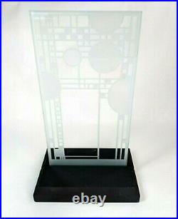 Frank Lloyd Wright Coonley Etched Glass Desktop Table Top