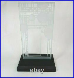 Frank Lloyd Wright Coonley Etched Glass Desktop Table Top