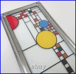 Frank Lloyd Wright Coonley Playhouse Parade Stained Glass Panel Vintage