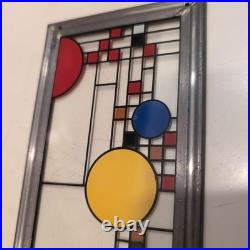 Frank Lloyd Wright Coonley Playhouse Parade Stained Glass Panel Vintage
