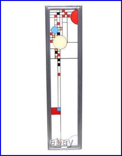 Frank Lloyd Wright Coonley Playhouse Parade Stained Glass Panel Vintage 6046AK