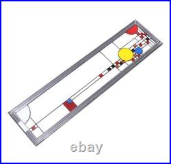 Frank Lloyd Wright Coonley Playhouse Parade Stained Glass Panel Vintage 6046AK