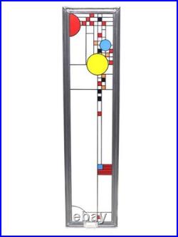 Frank Lloyd Wright Coonley Playhouse Parade Stained Glass Panel Vintage Interior