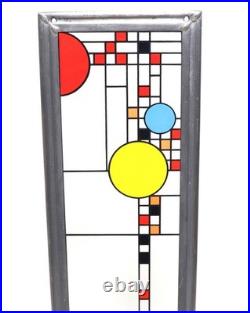 Frank Lloyd Wright Coonley Playhouse Parade Stained Glass Panel Vintage Interior