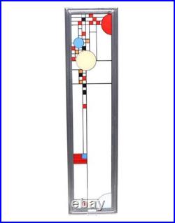 Frank Lloyd Wright Coonley Playhouse Parade Stained Glass Panel Vintage Interior
