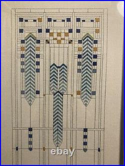 Frank Lloyd Wright Counted Cross Stitch Franed Gorgeous
