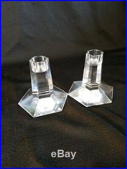Frank Lloyd Wright Crystal Candle Stick Holders Tiffany style FDN 2000
