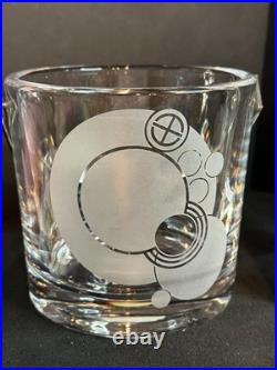 Frank Lloyd Wright Crystal Decanter & Ice Bucket By Miller Rogaska Slovenia 2000