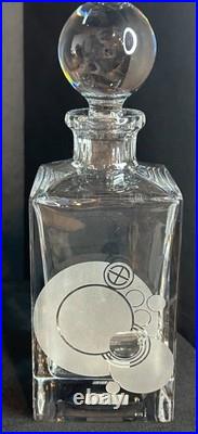 Frank Lloyd Wright Crystal Decanter & Ice Bucket By Miller Rogaska Slovenia 2000