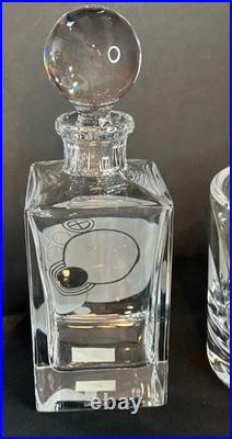 Frank Lloyd Wright Crystal Decanter & Ice Bucket By Miller Rogaska Slovenia 2000