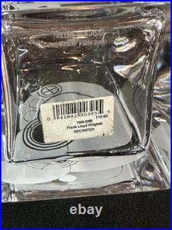 Frank Lloyd Wright Crystal Decanter & Ice Bucket By Miller Rogaska Slovenia 2000