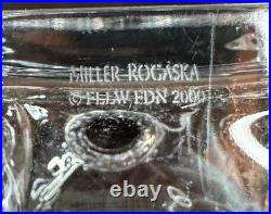Frank Lloyd Wright Crystal Decanter & Ice Bucket By Miller Rogaska Slovenia 2000