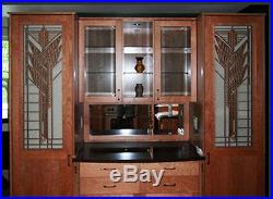 Frank Lloyd Wright DANA HOUSE SUMAC WINDOW Design WALL HANGING Etched Wood 31x11
