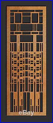 Frank Lloyd Wright DANA HOUSE SUMAC WINDOW Design WALL HANGING Etched Wood 31x11