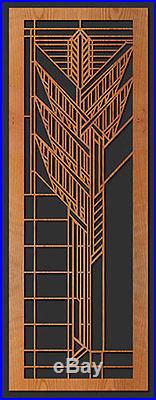 Frank Lloyd Wright DANA HOUSE Sumac MINI LIGHT LAMP 11.5 Etched Wood USA MADE