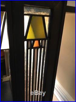 Frank Lloyd Wright Dana House Style Arts Crafts Mission Stained Glass Table Lamp