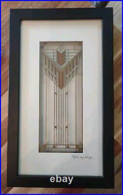 Frank Lloyd Wright Dana Thomas Framed Art Window EUC