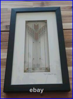 Frank Lloyd Wright Dana Thomas Framed Art Window EUC