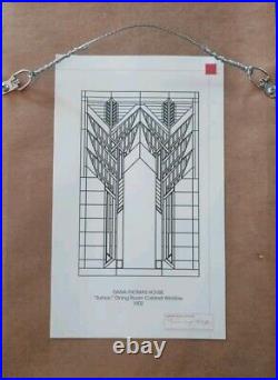 Frank Lloyd Wright Dana Thomas Framed Art Window EUC