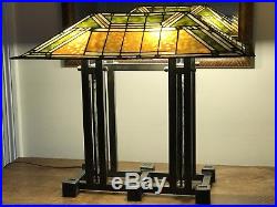 Frank Lloyd Wright Dana-Thomas House Table Lamp Prairie Craftsman Stained Glass