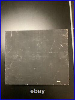 Frank Lloyd Wright Dana Thomas Sumac Etched Glass Panel with Stand, Clear. EUC
