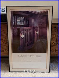 Frank Lloyd Wright Darwin D. Martin House Vintage Exhibition Poster 1986
