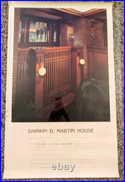 Frank Lloyd Wright Darwin D. Martin House Vintage Exhibition Poster 1986