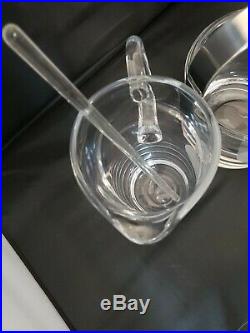 Frank Lloyd Wright Design Collection Barware With Pitcher, Icebucket & Labels