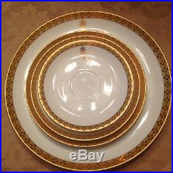 Frank Lloyd Wright Design for Tiffany Co Imperial 5 Pc Place Setting Gold Plated