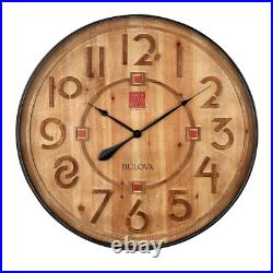 Frank Lloyd Wright Designed 31.5 In. Antique Black Wall Clock