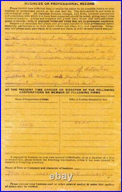 Frank Lloyd Wright Document Signed
