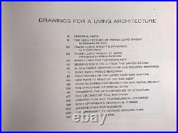 Frank Lloyd Wright Drawings For A Living Architecture, 1959 Building Book HB