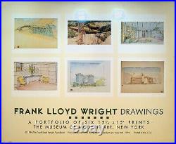 Frank Lloyd Wright Drawings Portfolio Set of 6 1994 MOMA & 3 Model C3 Prints
