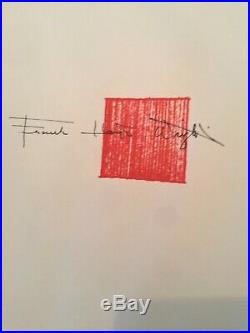 Frank Lloyd Wright / Drawings for a Living Architecture First Edition 1959