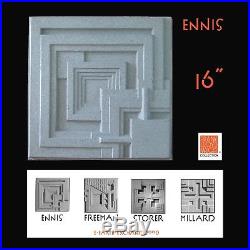 Frank Lloyd Wright ENNISW HOUSE DESIGN TILE 16sq Cast Concrete BLOCK Made USA